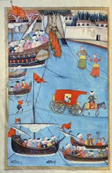 Festival nautico davanti al sultano Ahmed III (1673-1736) da 